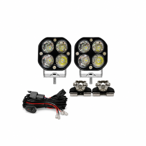 Neblineros Focos Cree led 12/24v + ramal 2 mts + 2 bases 360°